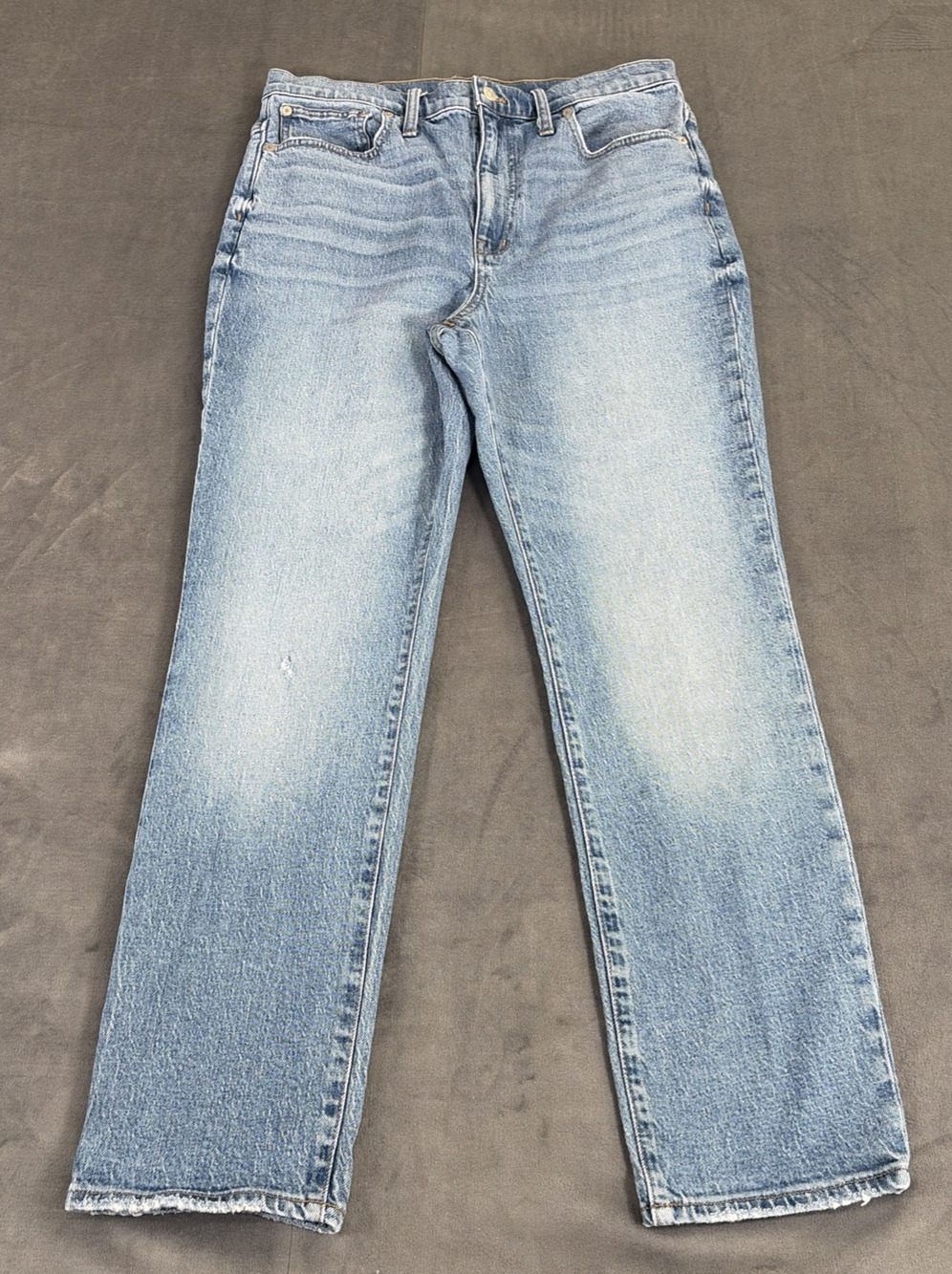 Madewell The High Rise Slim Boyjean - Size 30 - Distressed Straight Leg Denim